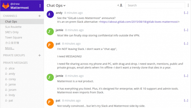 Мессенджер Mattermost – альтернатива Slack с открытым исходным кодом