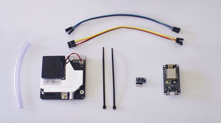 Детали датчика для мониторинга воздуха. Изображение: Sensor.community.
