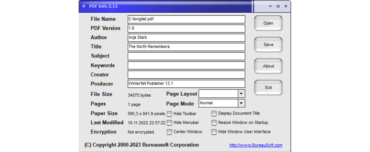 PDF Info