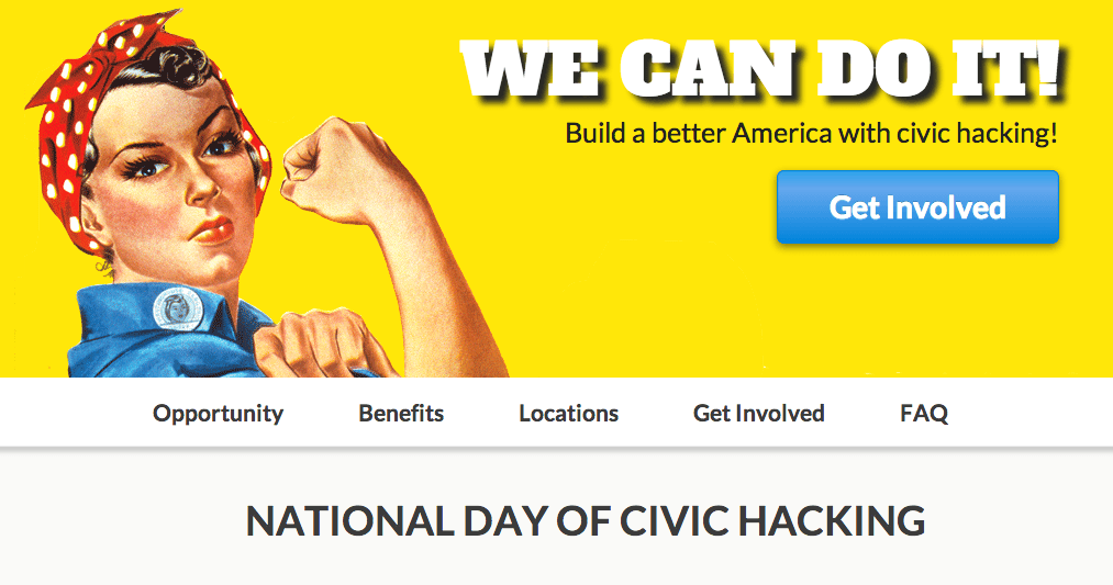 Фрагмент интерфейса Hack for Change