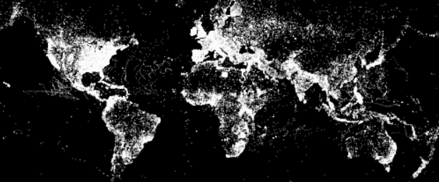 фрагмент интерактивной карты о проектах Ushahidi